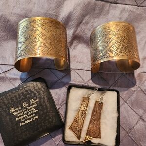 Celtic bracelets and earrings set